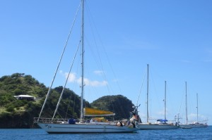 Vor Anker in der Tyrrel Bay auf Carriacou