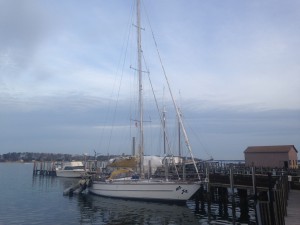 fest am Dock des Chesapeake Boat Works Boatyard